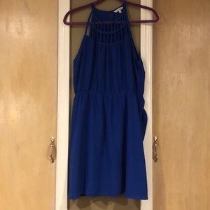 Naked Zebra Size L Blue Detail Neckline Dress
